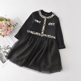 Kids Girls Elegant Party Net yarn Dress Princess-Veeddydropshipping